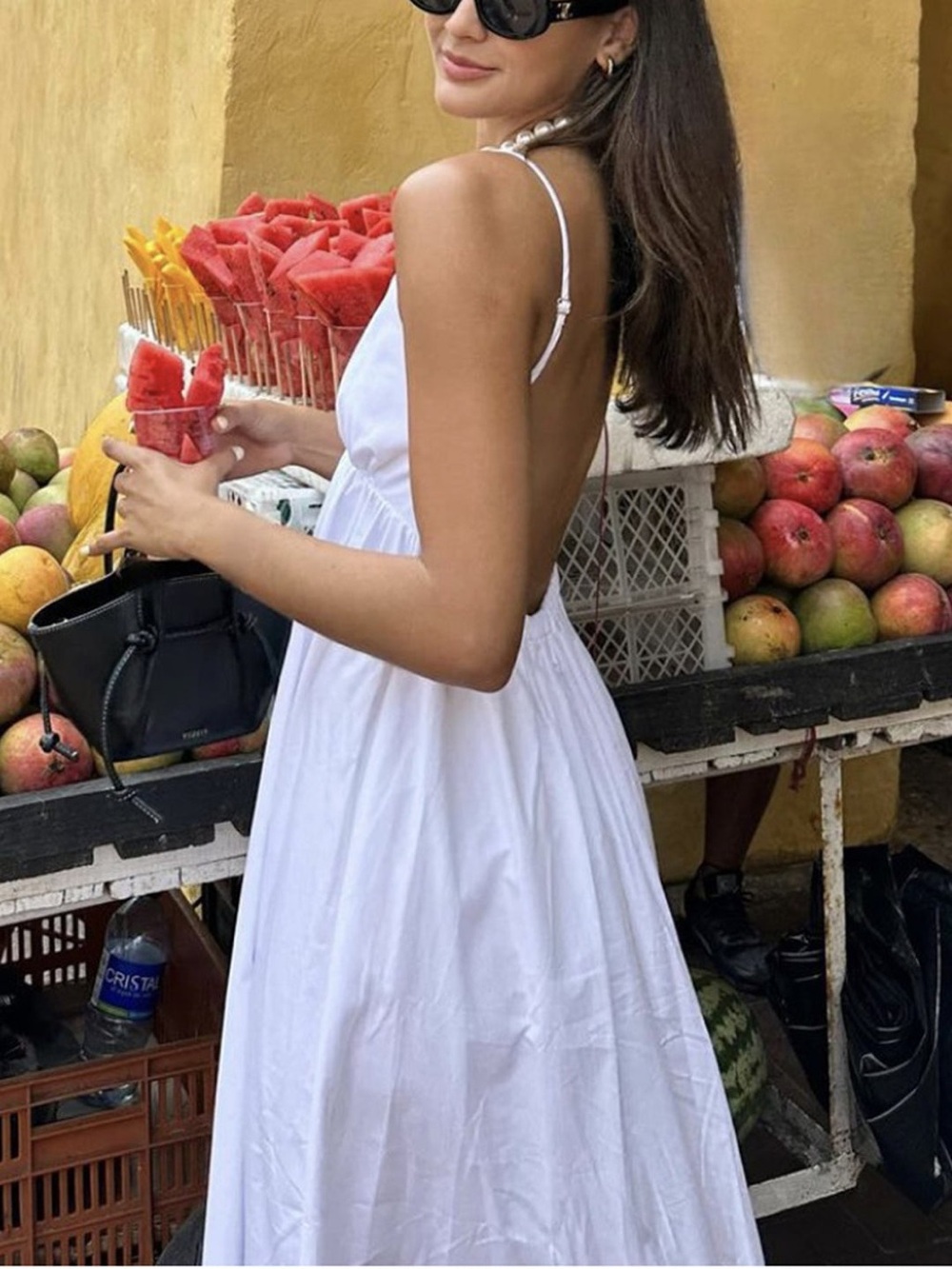 Commense Coastal Cowgirl Open Back Long Dress in White size Medium. New with tag - Picture 3 of 7